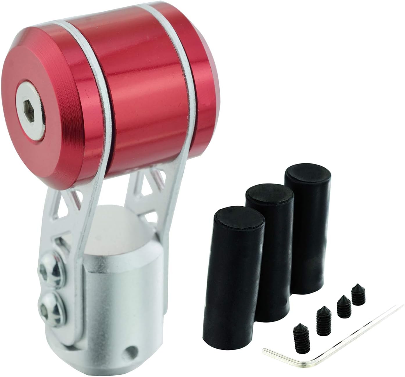 AbferAbfer T Shifter Handle Car Shift Knob Weight Stick Shifting Lever Head Knob Fit Manual Vehicle Truck (Red)