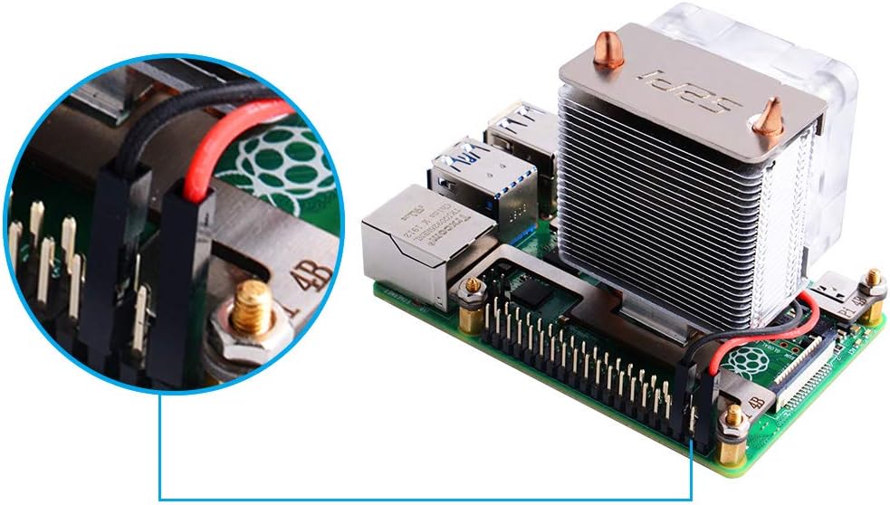 GeeekPi ICE Tower Cooler for Raspberry Pi RGB Cooling Fan with Heatsink for Raspberry Pi 4 Model B & Raspberry Pi 3B+ & Raspberry Pi 3 Model B - Image 5