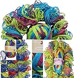 Clearance Pack of 3 Balls Dee Ruffle Scarf Yarn Mix Colors Lot (mix9)