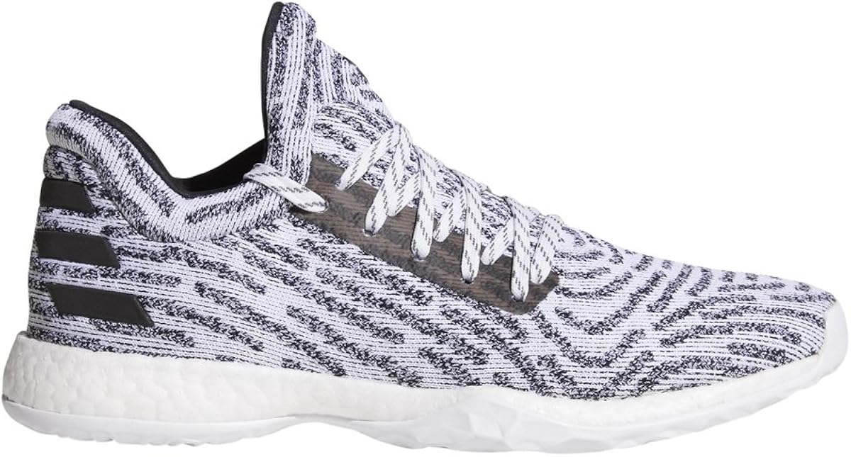 Amazon.com | adidas Harden Vol. 1 LS Primeknit Shoe Juniors Basketball 4.5 White-Core Black-Grey 