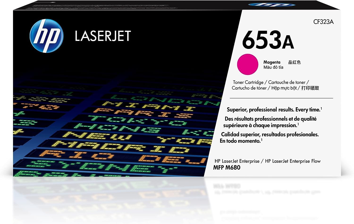 HP CF323A 653A Original LaserJet Toner Cartridge, Magenta, Single Pack