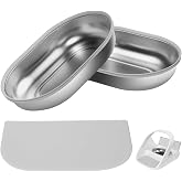 Stainless Steel Bowl for Automatic Microchip Cat Pet Feeder, Design for Keeping Food Fresh and Reducing Odor, 2 Pcs+1 Grey Ma