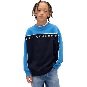 GAP Boys' Fashion Logo Pullover Hoodie