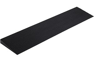 CTOPOGO Threshold Ramp 1.4" Rise, 35.4" Wide Non-Slip Rubber Door Entry Ramp Doorways Driveways Bathroom Raised Landings for Wheelchairs, Scooters, Walkers and Power Chairs
