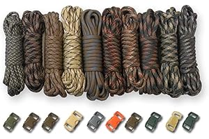 Paracord Planet 550lb Type III Paracord Combo Crafting Kits with Buckles
