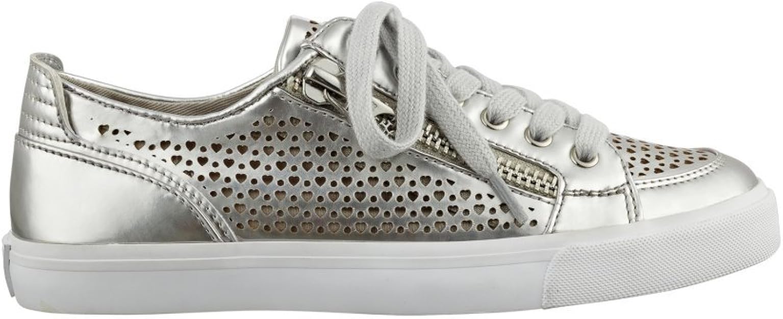 guess women's silver sneakers