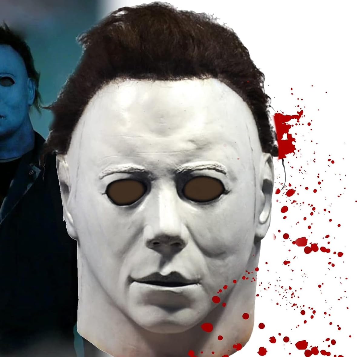Applysu Michael Myers Mask, Horror Costume Mask for Adults, Halloween Party Prop, Unisex