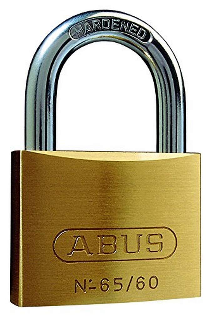 ABUS padlock brass 65/60 - Cellar lock, locker lock and much more - Brass lock body - Hardened steel shackle - ABUS security level 6