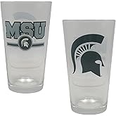 Boelter Brands Licensed NCAA Letterman 16oz Pint Glass (Michigan State Spartans)