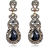 Denifery Dainty Crystal Teardrop Earrings Rhinestones Dangle Earrings Wedding Bridal Elegant Earrings for Brides and Bridesmaids