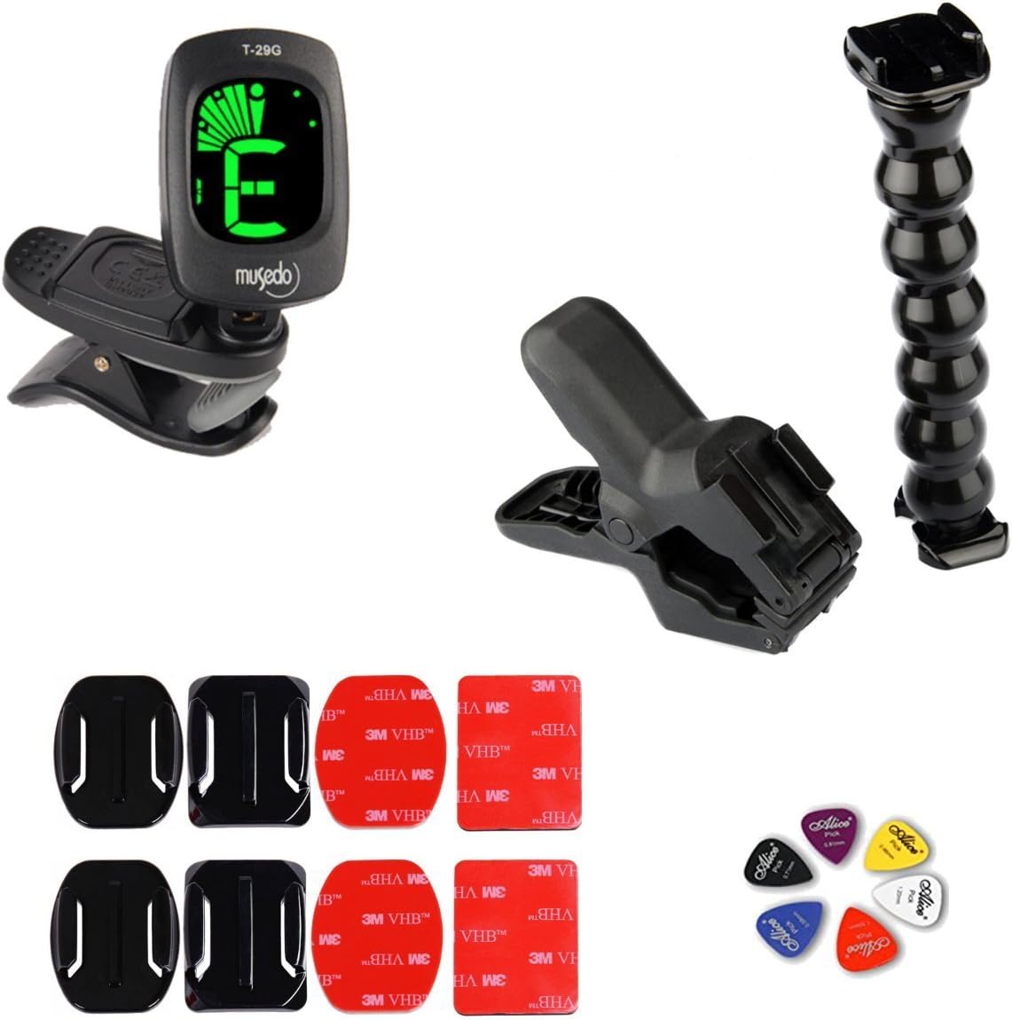 Fatboy Sounds Ultimate Grab N GoPro Guitar Accessory Kit For GoPro Hero 1, 2, 3, 3+ and 4. Quickly Grab Your GoPro and Record on The Fly