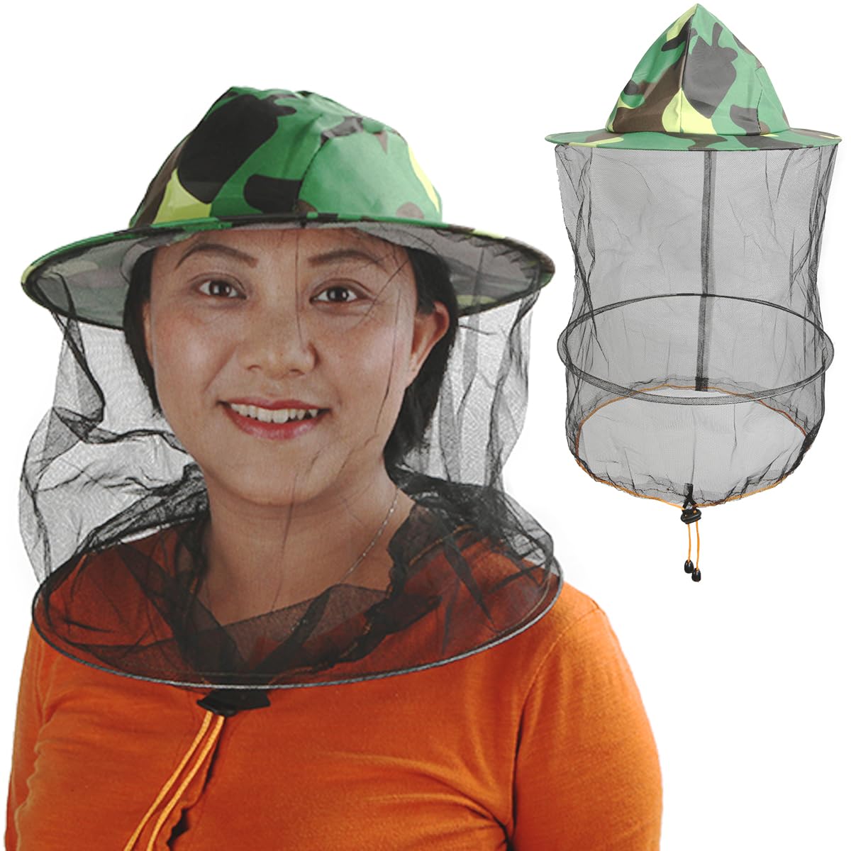 2pcs Beekeeping apicultura Veil hat bee Keeper Hunting Cap Halloween Costume gnats Insect Bug Mosquito Hats with net mesh