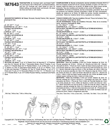 McCall's Patterns M7643OSZ Fascinators