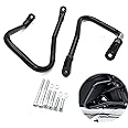 HTTMT- Black Rear Bolt-on Saddlebag Guard Crash Bar Compatible With 2018+ Harley Softail FLHC FLHCS [P/N:TGHD-SG09-BK]