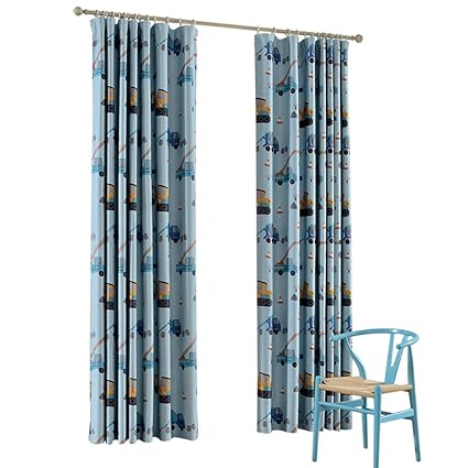 Amazon Com Curtains Cartoon Style Blue Full Blackout Cartoon