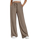 Trendy Queen Womens Lounge Pants Wide Leg Sweatpants Comfy Barrel Pajamas Pants Baggy Flowy 2025 Fashion Outfits with Pockets