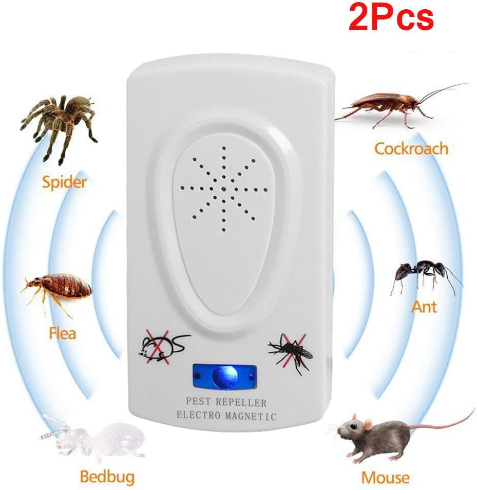 2 Unids Ultrasónico Ratón Cucaracha Dispositivo De Repelente De ...