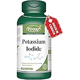 VORST Potassium Iodide 800mcg 120 Vegan Capsules | Thyroid Support Supplement for Women & Men | Iodine | KI | Powder Pills | 