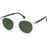 SOJOS Small Round Classic Polarized Sunglasses for Women Men Vintage Style UV400 Lens MAY SJ2113