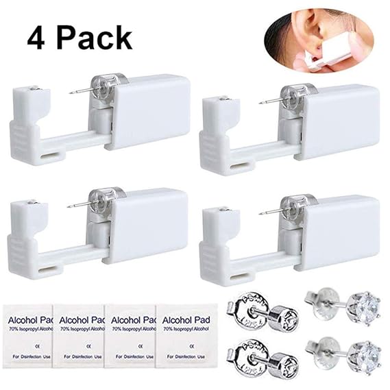 Ear Piercing Gun Silmy 4 Pack Safety Ear Piercing Kit