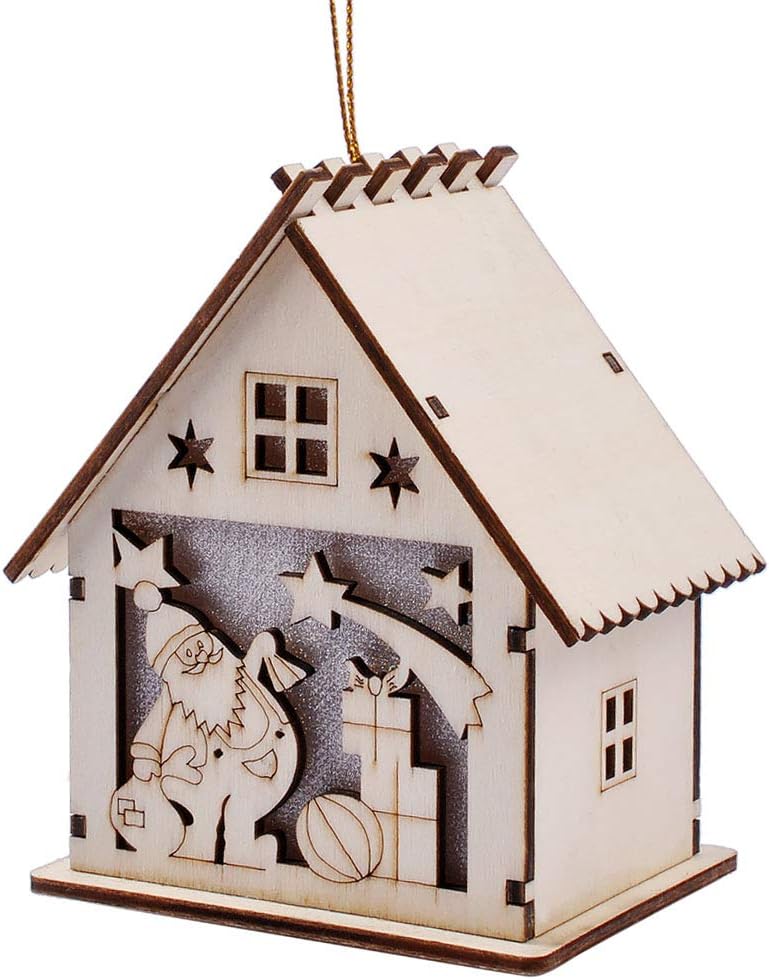 eZAKKA LED Light Wooden Hanging 