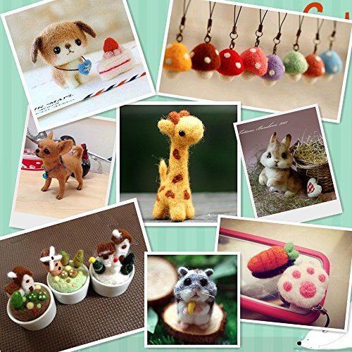 [All in One Set]Needle Felting Kit Craft Needle Felting Foam kit + Felting Mat + Awl Needles + Finger Gloves - Thumbnail 6