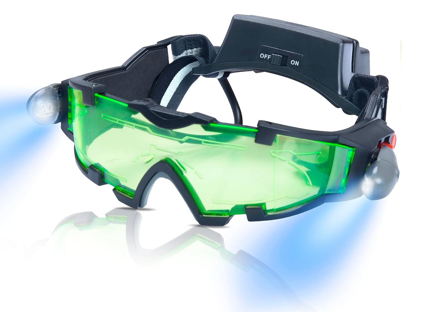 JoyFan Adjustable Elastic Band Military Night Vision Goggles with Flip-out LED Light For Night Activities