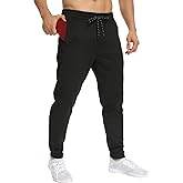 1 Pack/2 Pack Mens Jogger Gym Sweatpants, Athletic Jogger Workout Pants for Men,Running Track Pants with Zipper Pockets