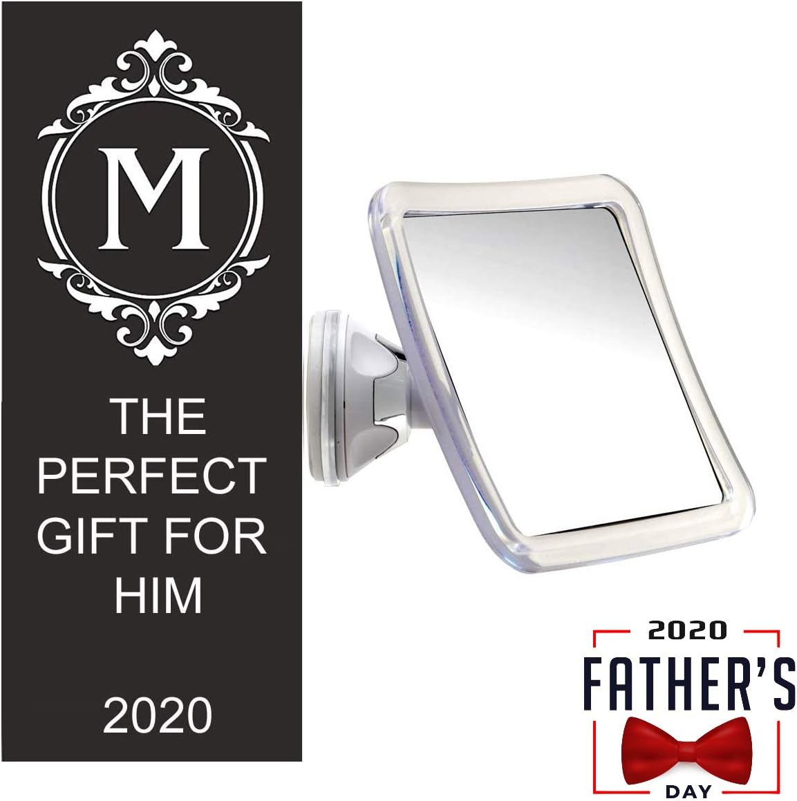 Mirrorvana Fogless Shower Mirror for Fog Free Shaving with Upgraded Suction-Cup, Shatterproof Surface and 360° Swivel, 6.3 x 6.3 Inch : Beauty