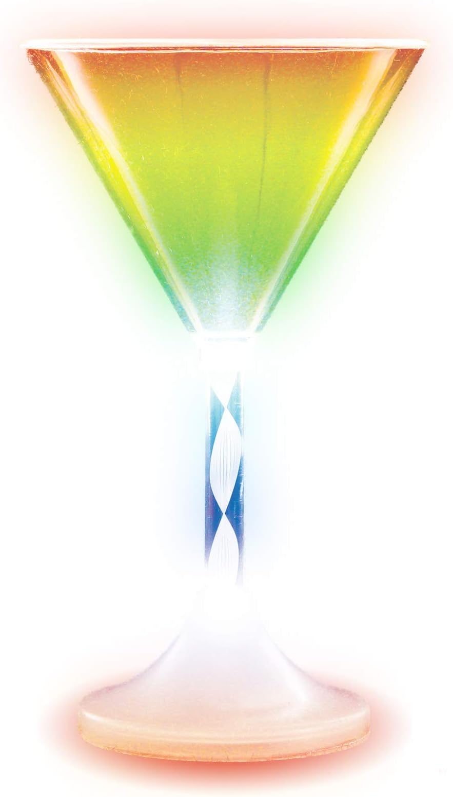 The Glow Company Light Up Flashing Martini Glass (3 Pack)