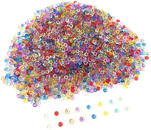 Mixed Color Fishbowl Beads for Crunchy Slime - Clear Plastic Vase Filler Beads Fish Bowl Beads for Homemade Slime, Kid's Arts DIY Crafts, Wedding and Party Decoration,Filler Vase Plastic,12 Ounces