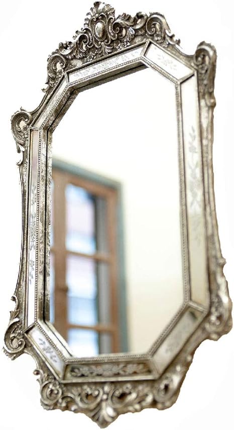 Amazon Co Jp ロココデコ ウォールミラー アンティーク調壁掛ミラー 吊り鏡 ヨーロピアンスタイル Lf 112b ホーム キッチン