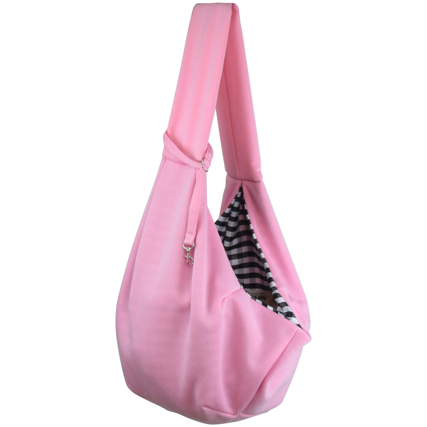 GHIFANT Dog and Cat Sling Carrier Little Pet Carrier Shoulder Crossbody Pet Slings for Outdoor Traveling Subway (Pink)