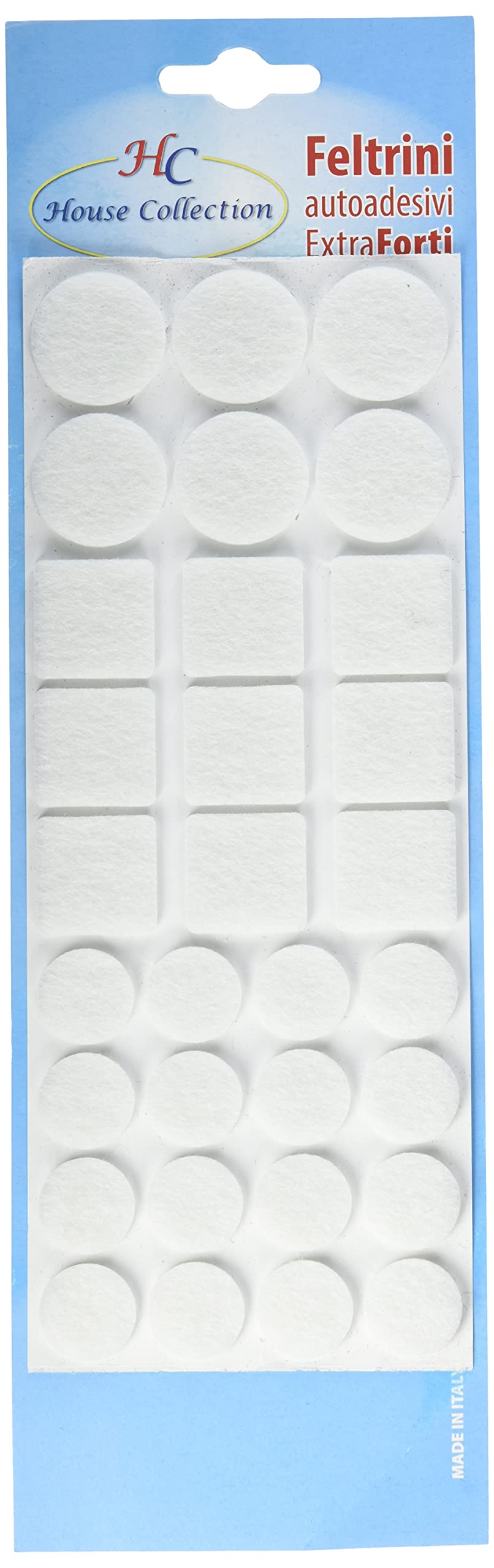 HOUSE COLLECTION HSC1222 Feltrini Adesivi, Linea, Misura, Neri Felt Pads Brico Line Maxi Various, Assorted Colours