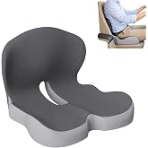 Celinva Orthopedic Cushion, Car Seat Cushion, Back and Seat Cushion | Ergonomic Memory Foam L-Shaped Integrated Seat Cushion, Lumbar and Tailbone Support, Removable Washable Cover