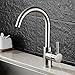 FLG Modern Single Handle Hot and Cold Water Kitchen Bar/Prep Sink Faucet Brushed Nickel