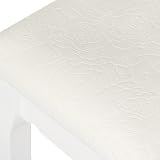 WOLTU White Padded Dressing Table Stool Baroque Style 37x28x44.5cm MB6095ws view 7