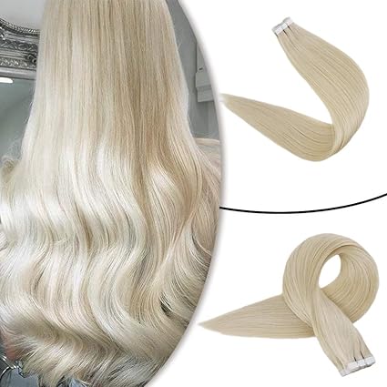Amazon Com Runature Tape In Hair Extensions Colored Soft Silky