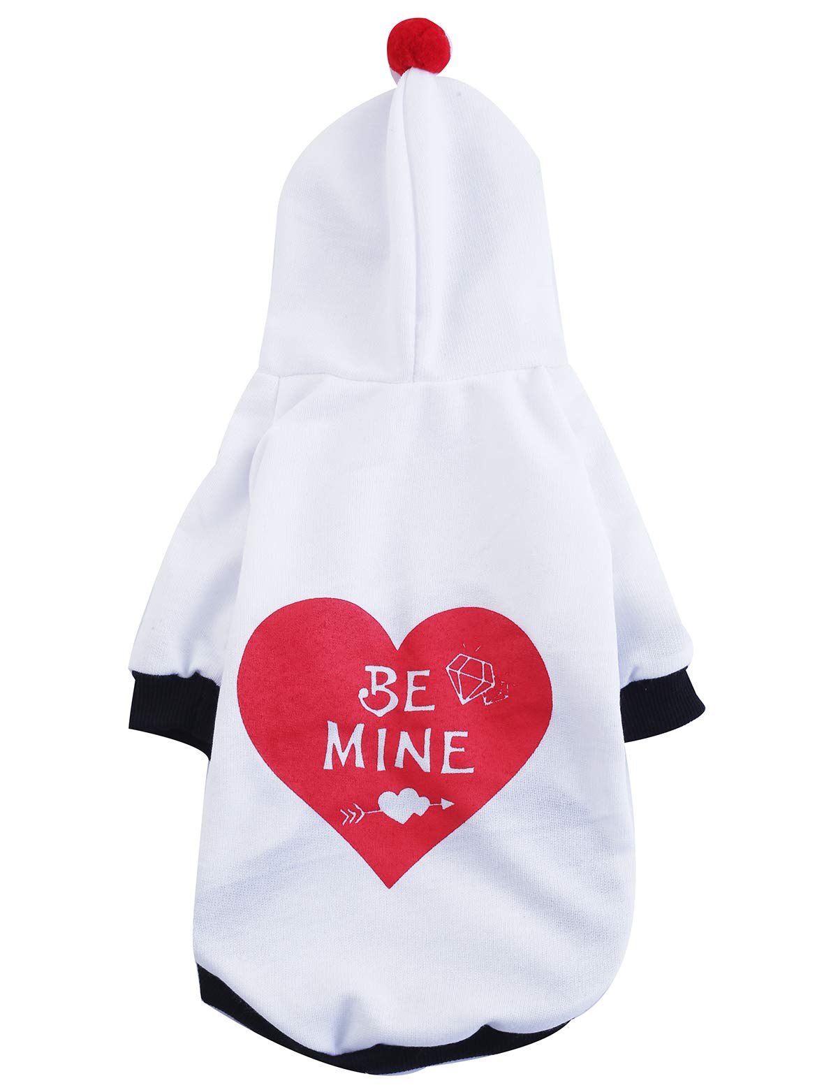 Impoosy Valentine's Day Pet Dog Hoodies Funny Be Mine Shirt Cute Puppy Costume Clothes for Small Medium Dogs Cats Pets (XS)