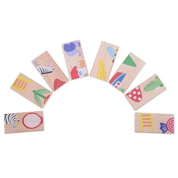 VIPECO Durable 28pcs/Set Baby Kids Animal Building Blocks Wooden Puzzle Intelligence Toy