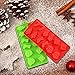 4 Pieces Christmas Silicone Chocolate Molds Set Non Stick Candy Molds Cookies Baking Trays with Christmas Elements Shapes （Red, Light Green）