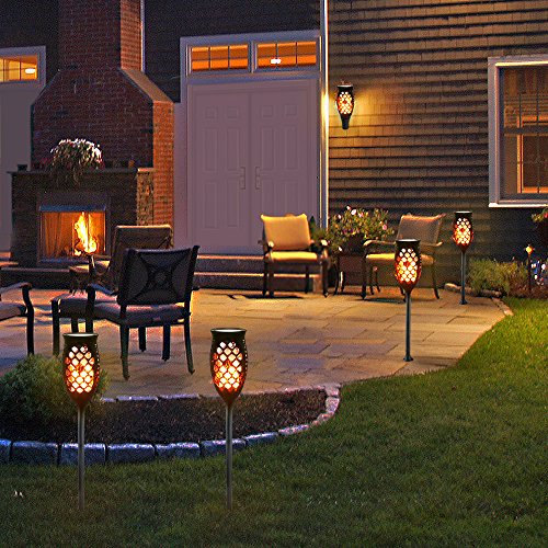 image for PeiLight Solar Lights Outdoor Torch Light 3 Modes Dancing Flames Water