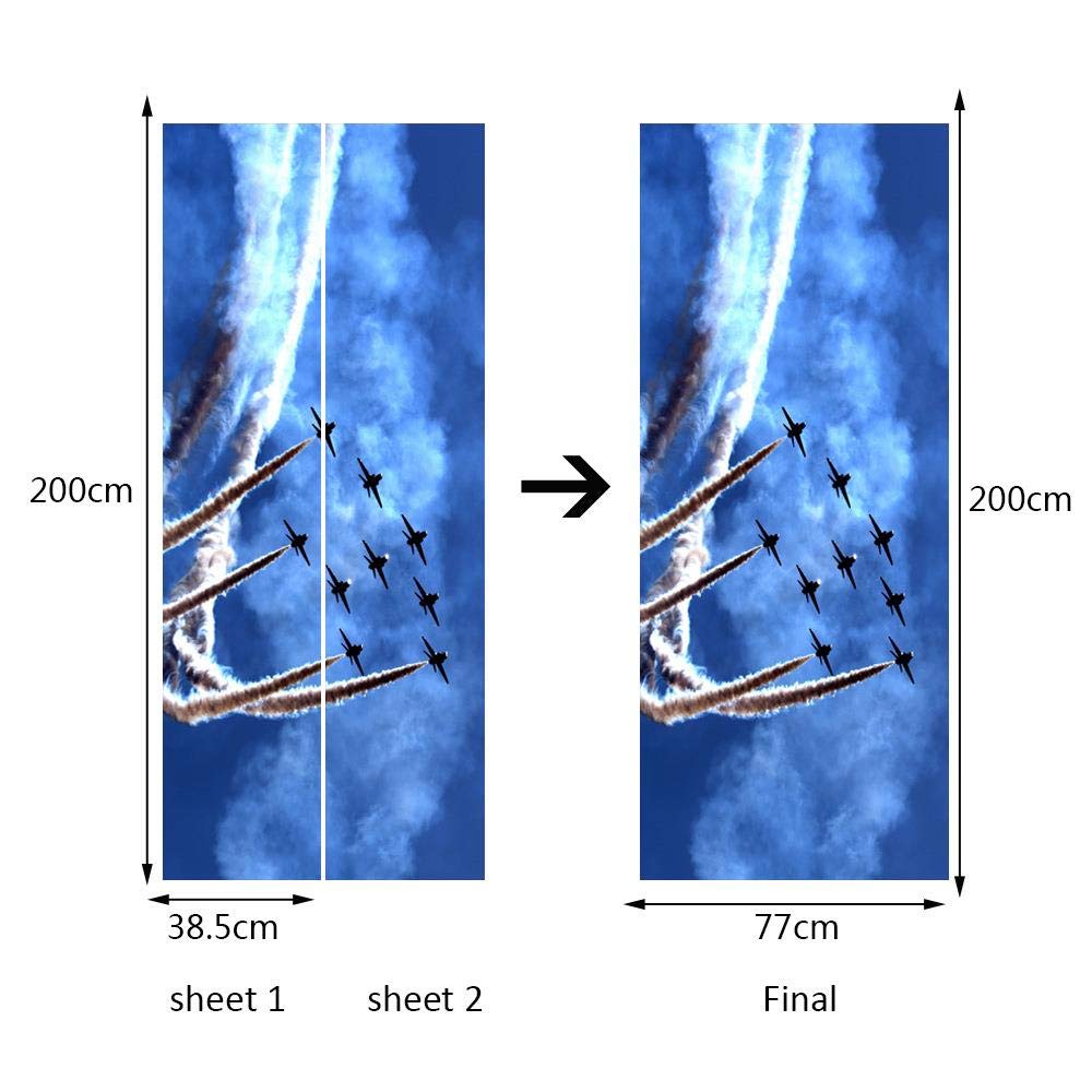 Blue Sky Efecto especial Fighter Cloud Military 95X215CM 3d ...
