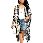 Humble Hilo Long Kimono Cardigan for Women Beach Cover up Casual Loose Prints & Patterns