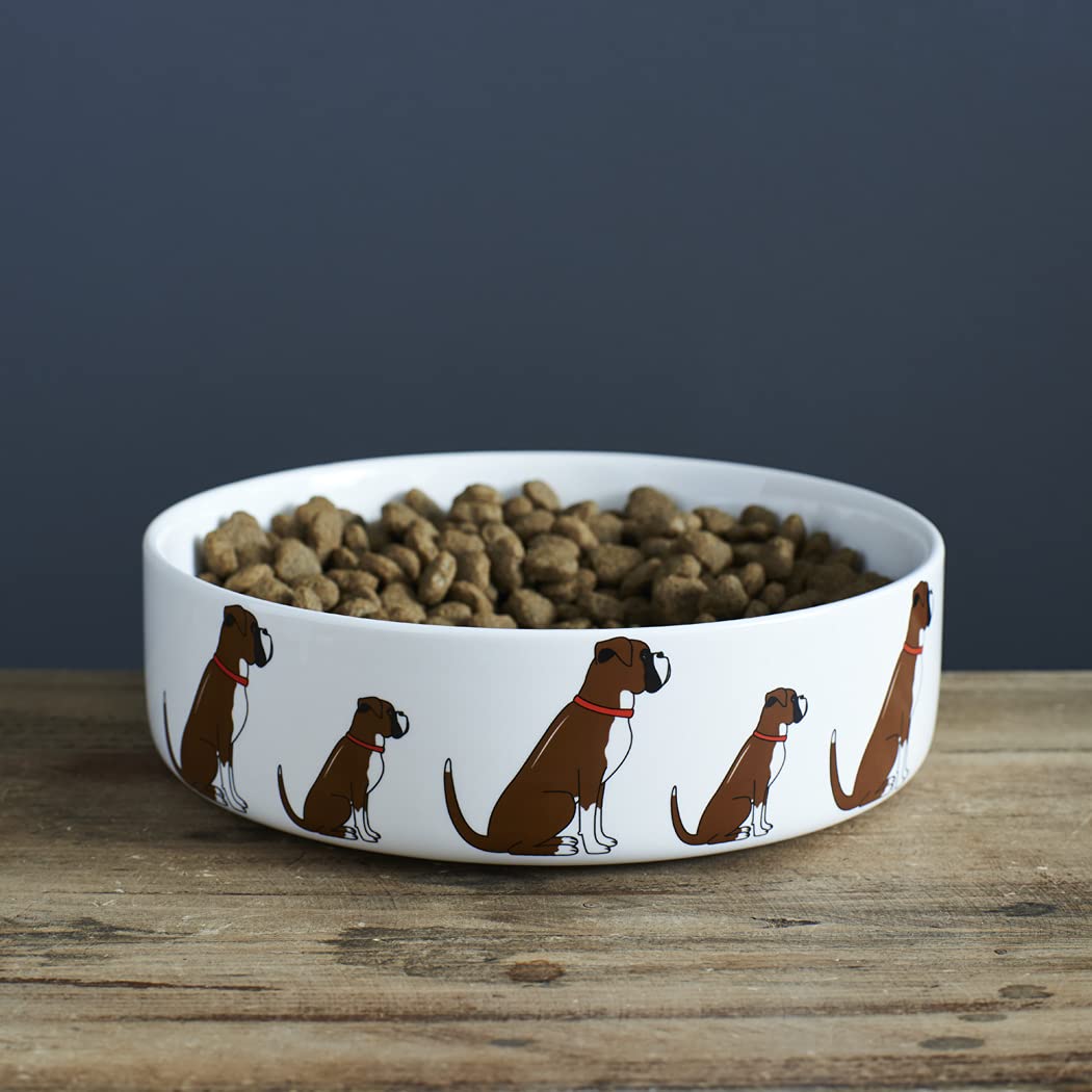 Sweet William Boxer Dog Bowl