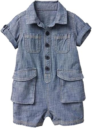 baby gap denim romper