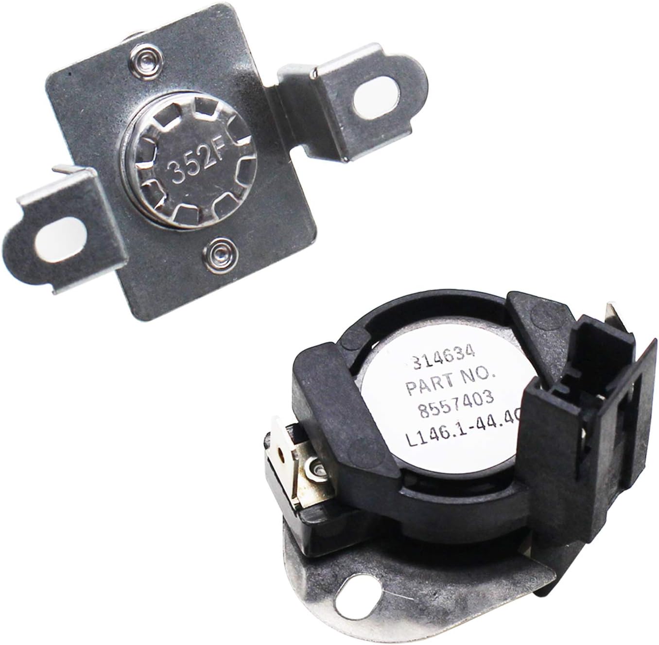 Li-SUN 280148 (8557403&8318314) Thermal Cut Off Kit Replacement for Whirlpool Dryer Replaces Part Number 8557403 8318314 PS991443 Compatible with MEDE900VW NED7500VW1, Whirlpool WED7300XW WED7400XW