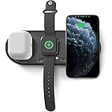 Halcurt Wireless Charger,3 in 1 Wireless Charger Station for iphone watch, AirPods, Apple Watch Series SE 6~2, 15W Wireless C