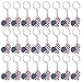 Juvale American Flag Heart Keychain - Patriotic Party Favors & American Flag Party Gifts - Backpack Keychain & USA Key Ring Bulk - 24-Pack, Plastic/Steel, Heart-Shaped