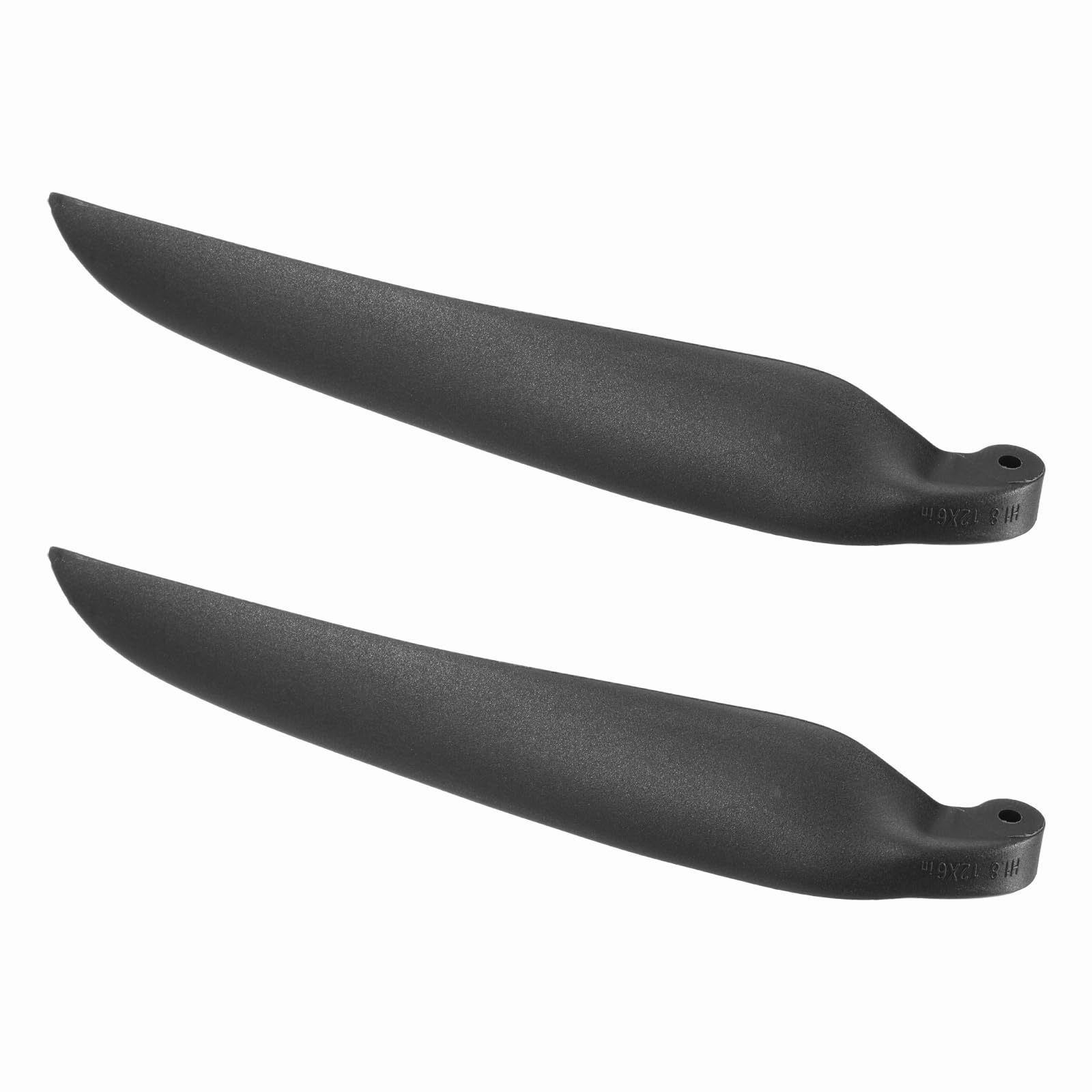 sourcing map RC Glider Propeller Replacement Prop Blades, 12x6 Inch RC Folding Propeller Nylon Blades Parts for Spinner D28-D48mm Glider Airplane Prop Replacement(Black, 1 Pair)